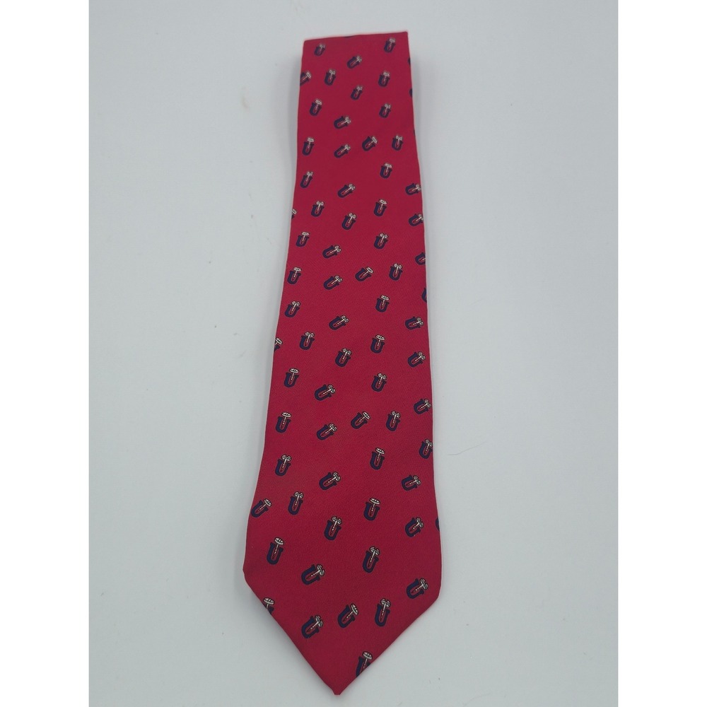 Vintage 1993 Alynn Silk Tie Have a Nice Day Red Martini Cocktail Shaker Novelty